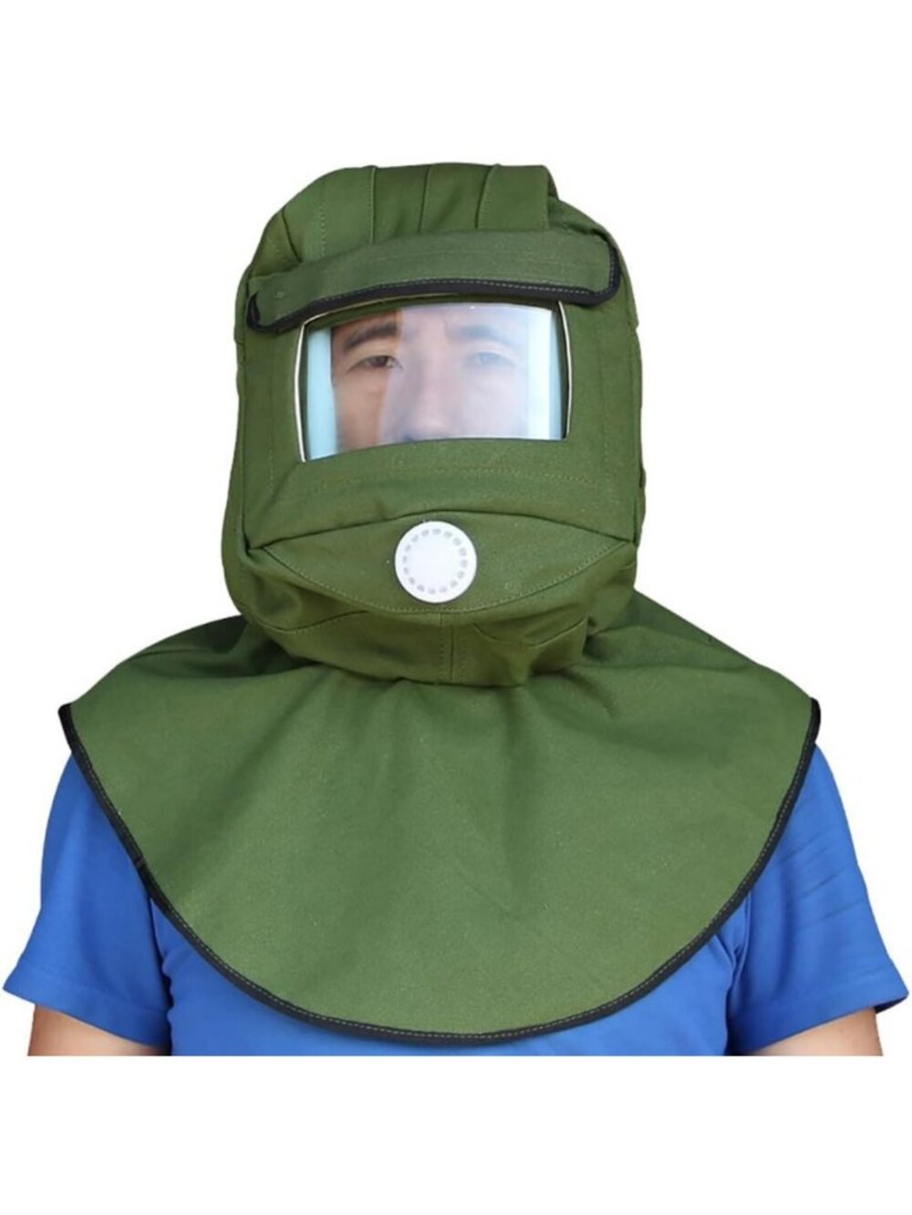 Protective Sandblasting Hood Cap | Anti-Dust Canvas Mask for DIY, Painting